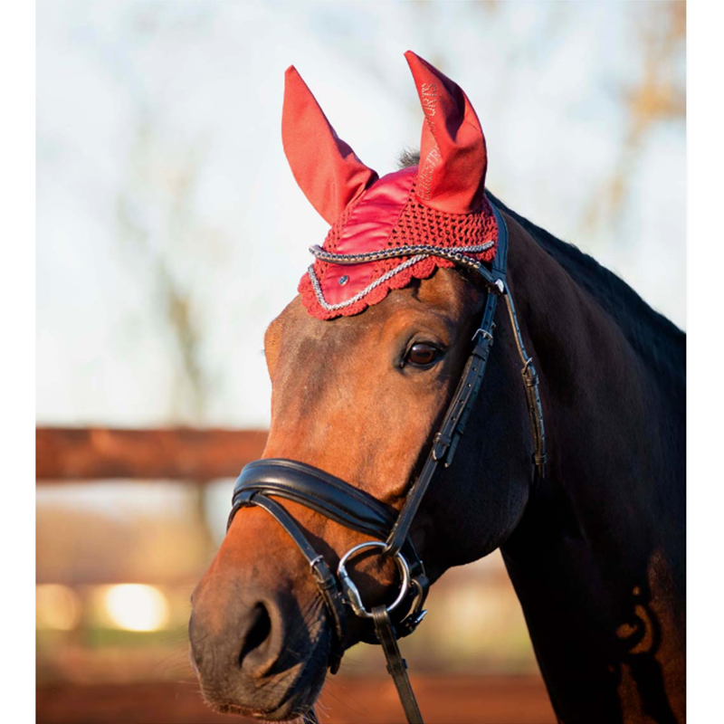 QHP Gloss Ear Net - Burgundy-1